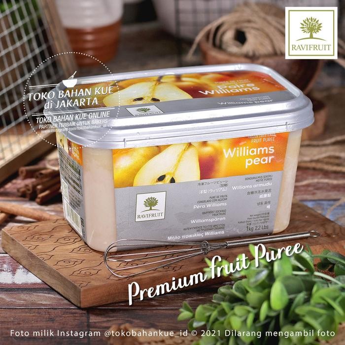 

RaviFruit PUREE Buah Pear Poire 1kg Ravi Fruit Frozen Williams Pear