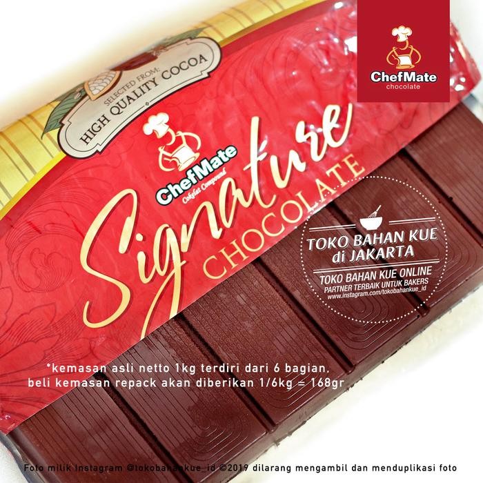 

Chefmate - SIGNATURE Dark Chocolate 166gr Cokelat Batang Coklat Baking