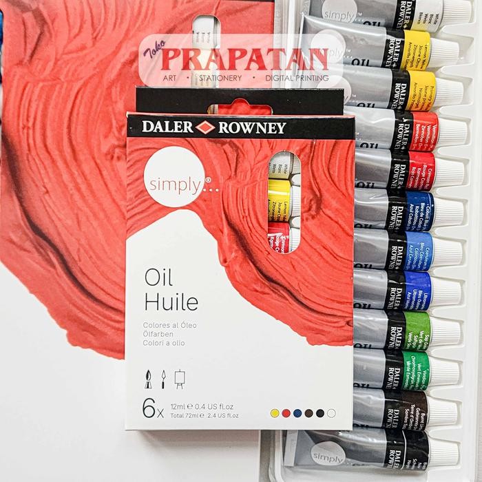 

TERLARIS Cat Minyak Set Daler Rowney Simply 12ml Simply Oil Color Set