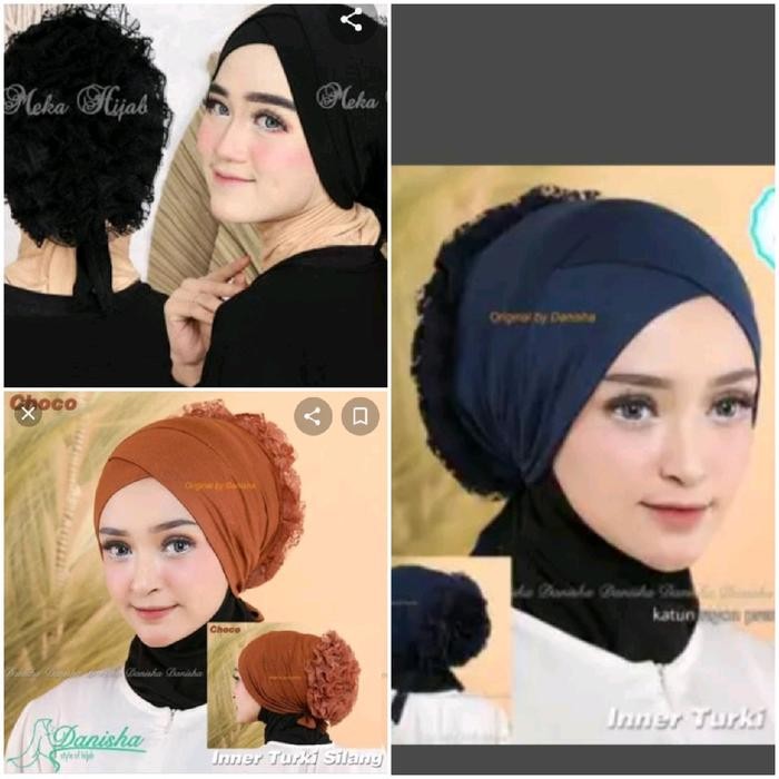 Lamia- ciput turki silang tali jilbab kerudung Instan Wanita Instan Wanita