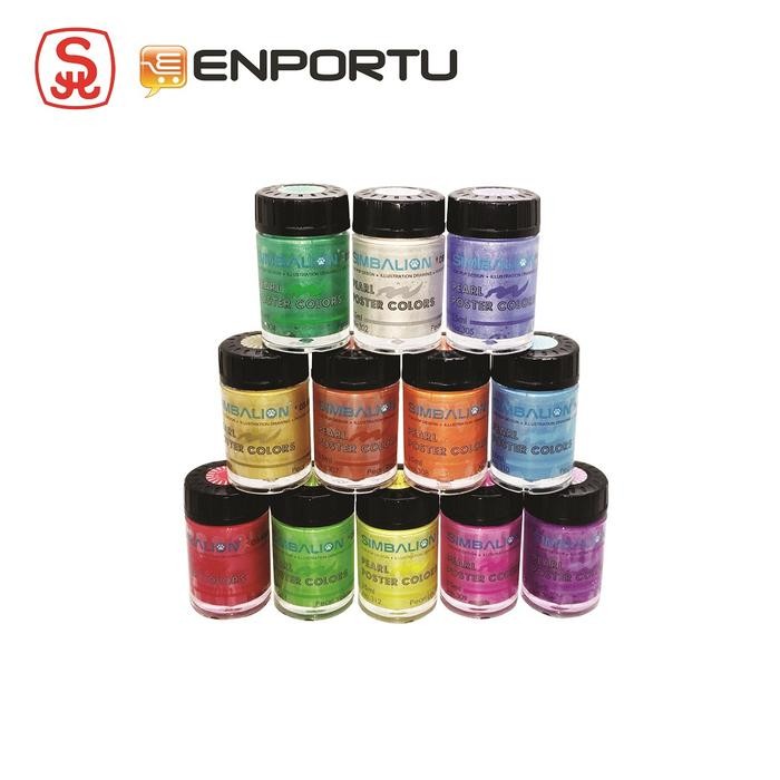 

TERLARIS Simbalion Set Poster Color 15 cc - 12 Warna Pearl Color (Metalik)