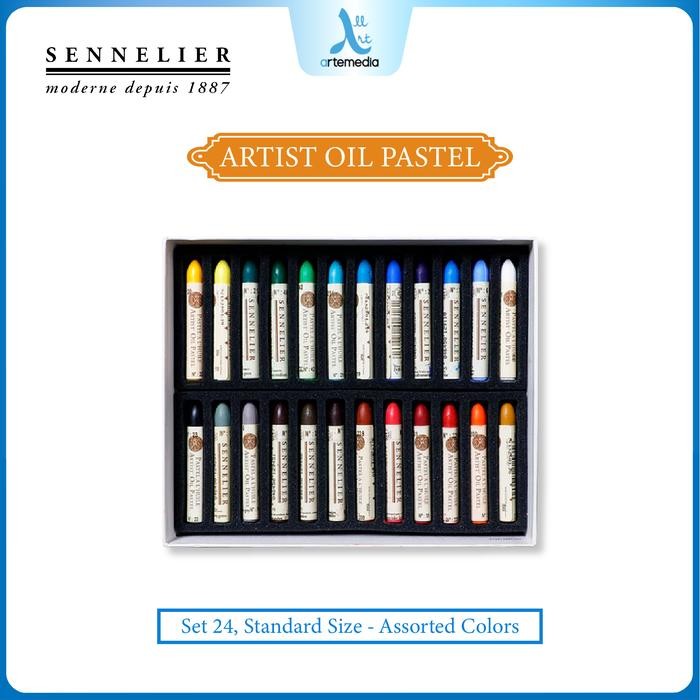 

TERLARIS Sennelier Artist Oil Pastel Color Stick Set 24 Cardboard Standard Size