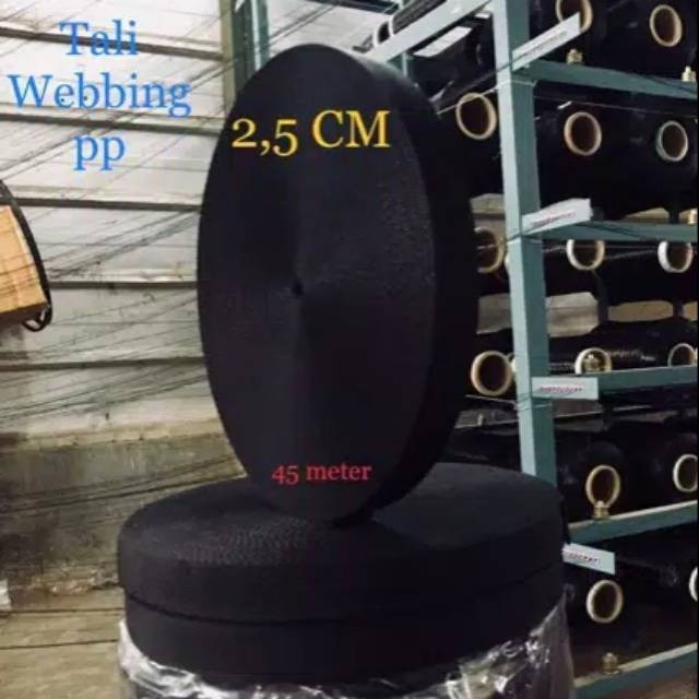 

Tali Webbing polypropylenel ~ PP / 2,5 cm harga 1 roll 45 meter