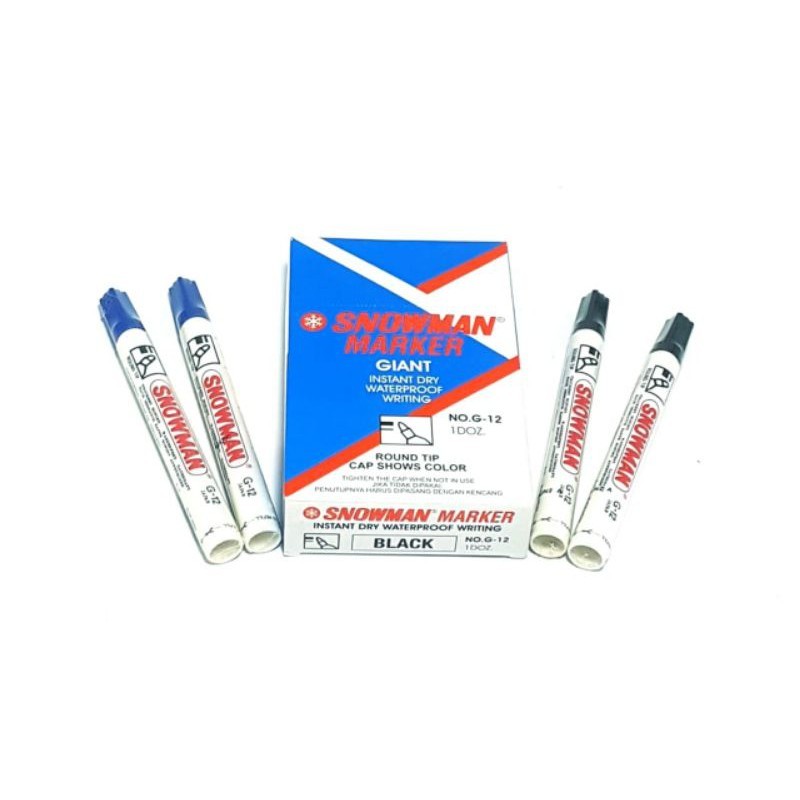 

Harga Grosir (6pcs) SPIDOL PERMANEN MARKER SNOWMAN NO.G-12 ORIGINAL