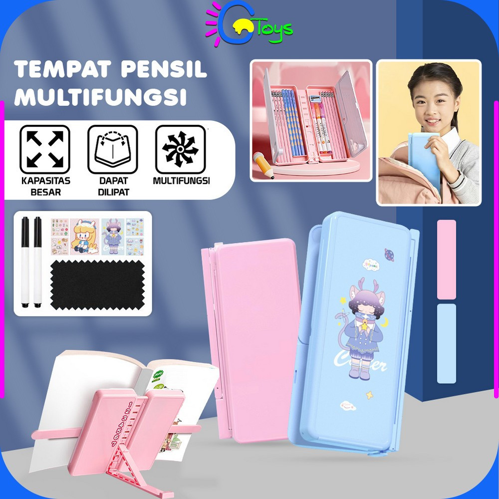 

CR-A73 Tempat Pensil 2IN1 Multifungsi dengan Tatakan Buku dan Papan Tulis Praktis / Kotak Pensil