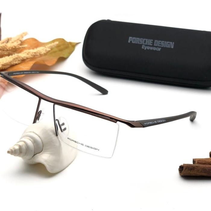 Bagus Frame Kacamata Porsche Design 8189 Half Premium Pria Wanita Sporty P8189 Sport Lensa