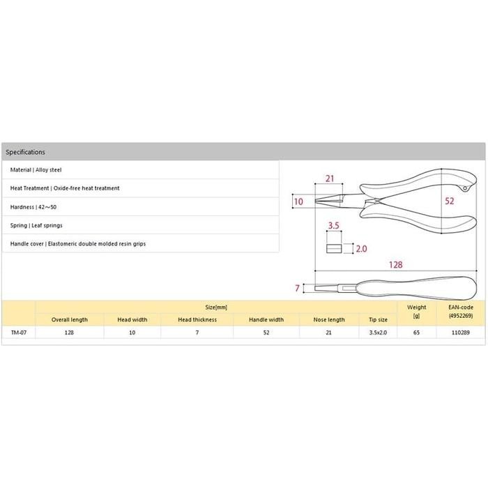 TANG TSUNODA TM07 FLAT NOSE PLIER