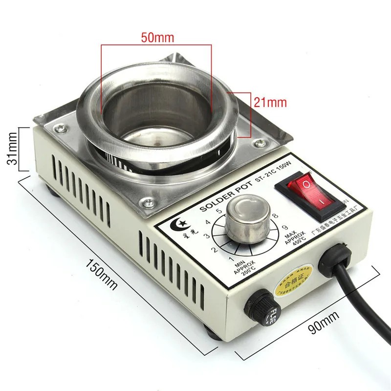 150W AC 220V High Quality Temperature Controlled Soldering Pot 500g Melting Tin Pot Tin Cans
