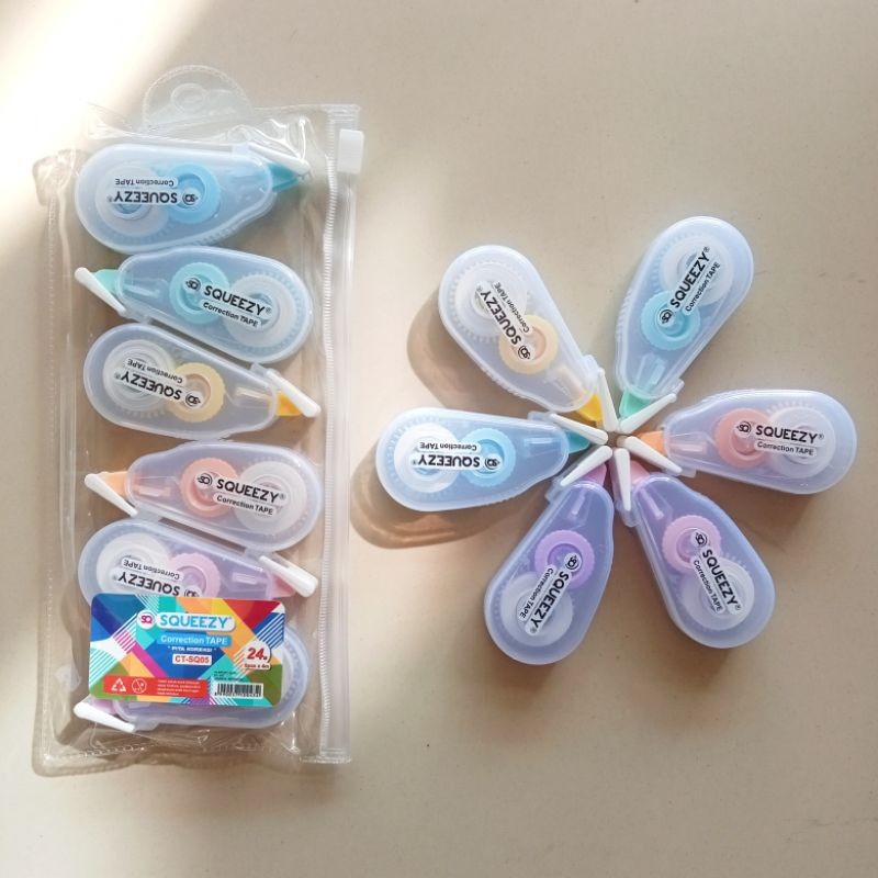 

UM1 TIPE-X Kertas Correction Tape Squeezy CT-SQ05 ( Set 6 Pcs ) [ Orinal ]