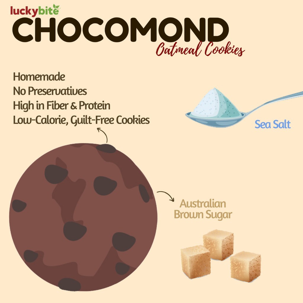 

AYOOOLLARIZSS!! Oatmeal Cookies - Dark Choco Almond (225 gr) - LUCKYBITE
