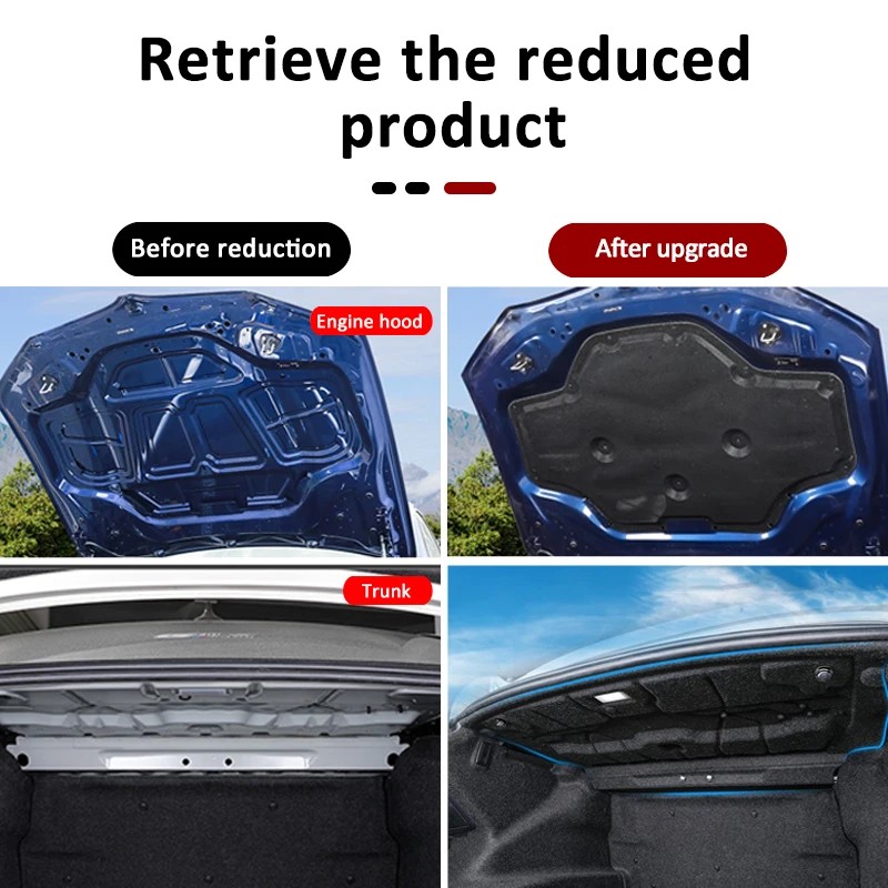 Engine Hood Sound Pad for Ford Kuga Escape C520 MK 2 ST-Line 2013~2019 Car Fireproof Heat Insulation