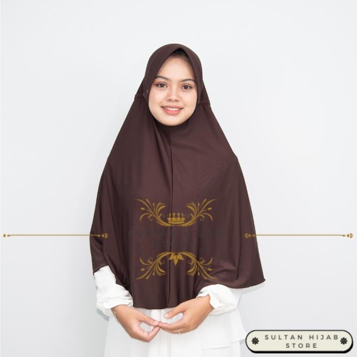 Nayyir- Jilbab Instan Serut Jokowi XL Hijab Instan Serut hamidah Spandex Jersey XL Bergo Serut