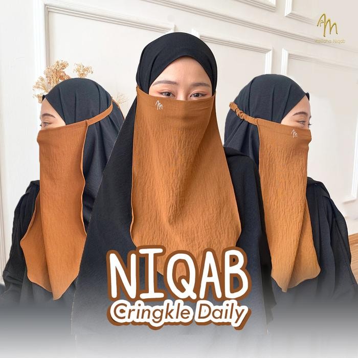 Nayyir- Maslaha Niqab I Cadar Tali Karet Daily I Cadar Untuk Pemula Crinkle Wanita Jilbab Muslim