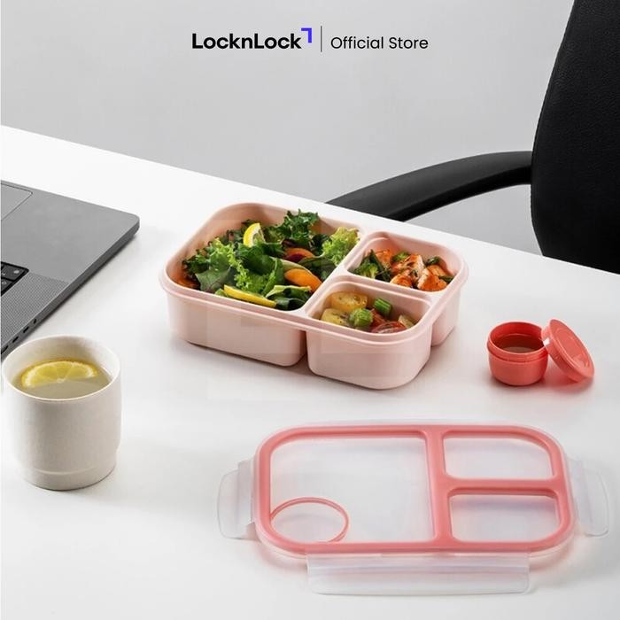 LocknLock Lunch Box To-Go 3 Compartment Kotak Makan 980ml - HPL781