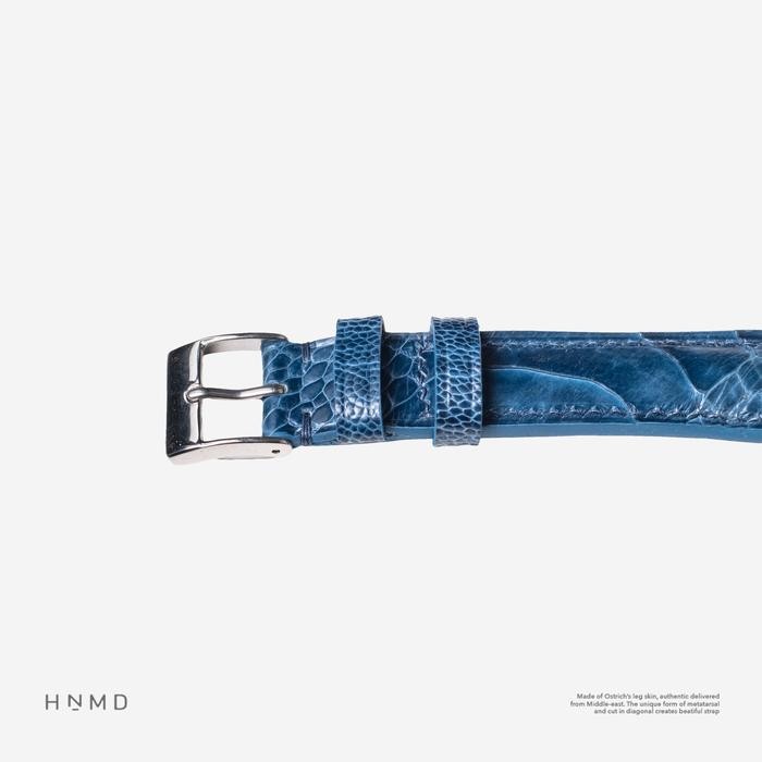 Hemat Half Padded Leg Ostrich - Exotic Leather Watch Strap Tali Jam Kulit