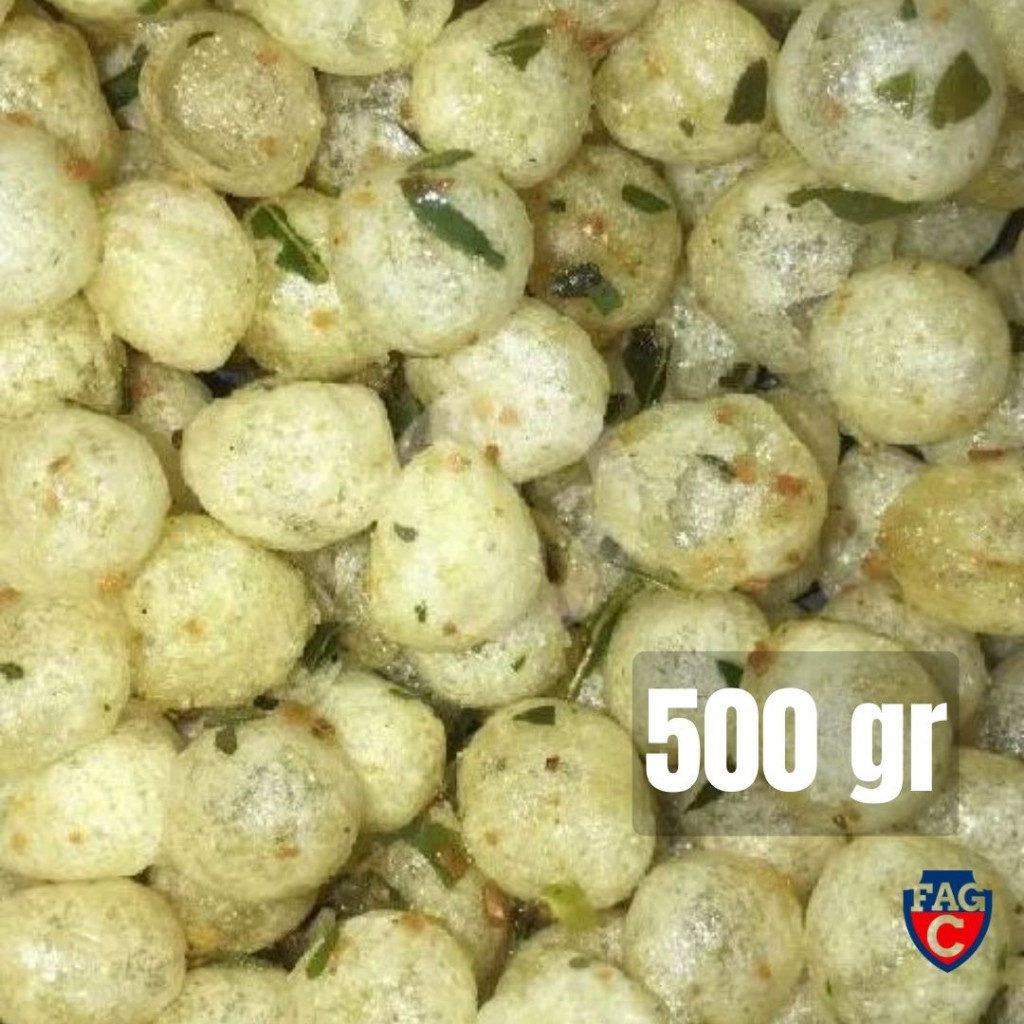 

Dapur Joglo Premium Cimol Kering Pedas Daun Jeruk Lewo Khas Garut 500Gr