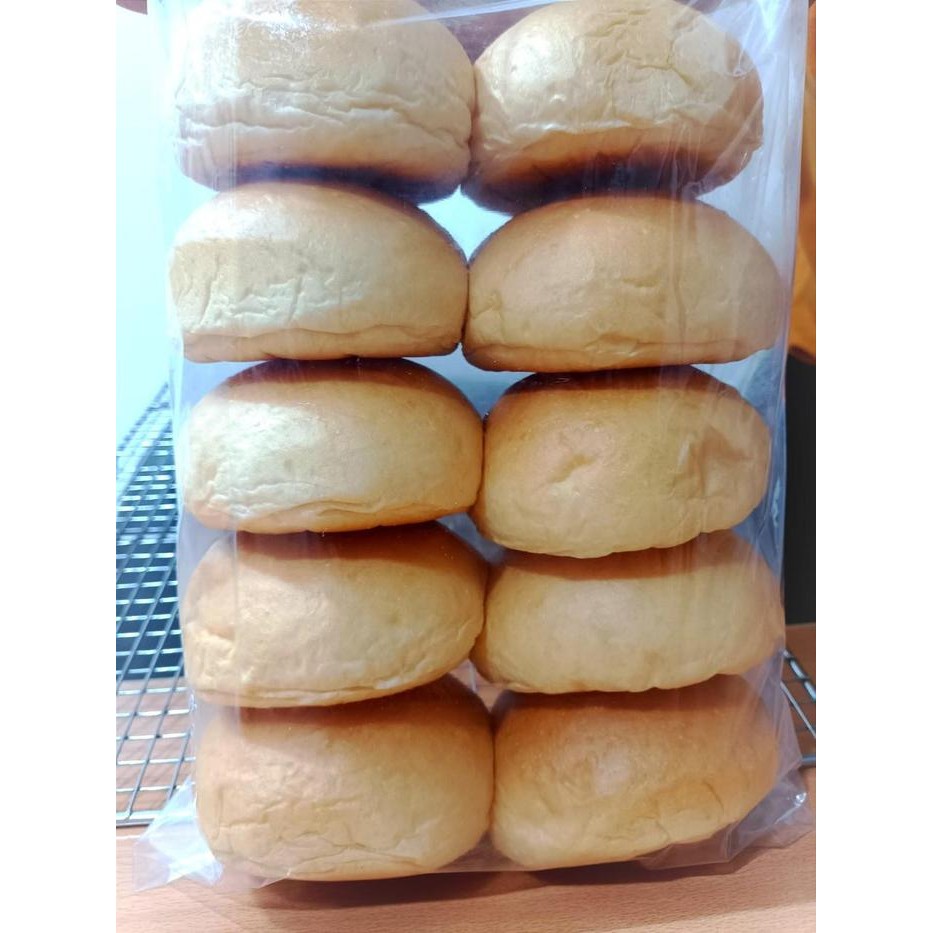 

EatFr3sh- BURGER BUN KOSONG TANPA ISI ROTI MANIS KOSONG 10 PCS HALAL berat 530gram