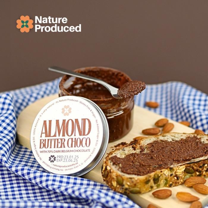 

EatFr3sh- Almond Butter Selai Kacang Almond Chocolate by Nature Produced alami dibuat dari 70% Dark