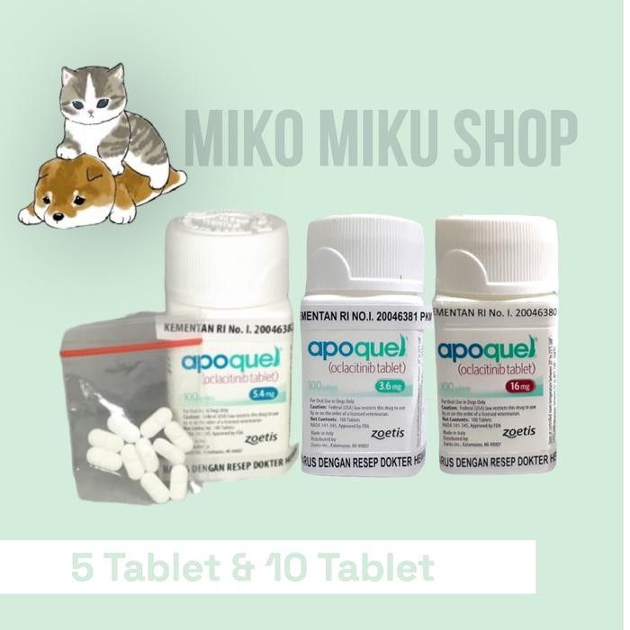 Apoquel Dermatitis Obat Alergi Anjing Anti Gatal Tablet terbaru