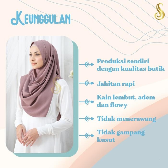 Hijmi- Khimar Pastan Gimi Non pet Crinkle Airflow HQ Hijab Instan