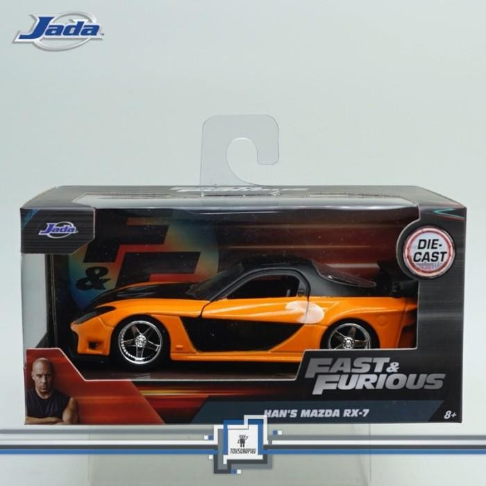 terbaru  jada fast and furious 1:32 han's mazda rx7 rx-7 rx 7 diecast 1/32 ready