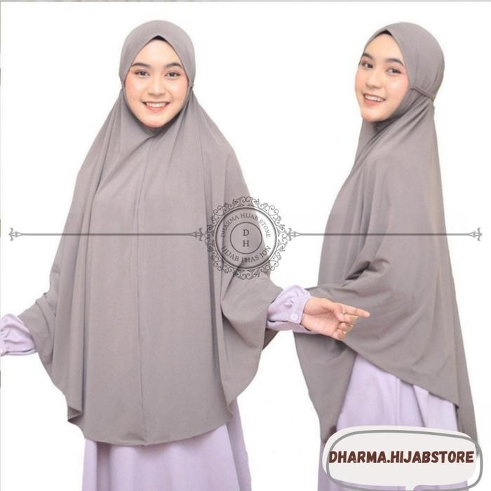 Hijmi- Hijab Khimar Bergo Maryam Tali Jumbo XXL Jersey Jilbab Mukena Bergo Tali XXL Jersey