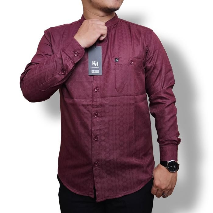 Zuhud- Kemko KH Kemeja Koko Pria Dewasa Polos Hijau Wardah Katun Premium terbaru 2024