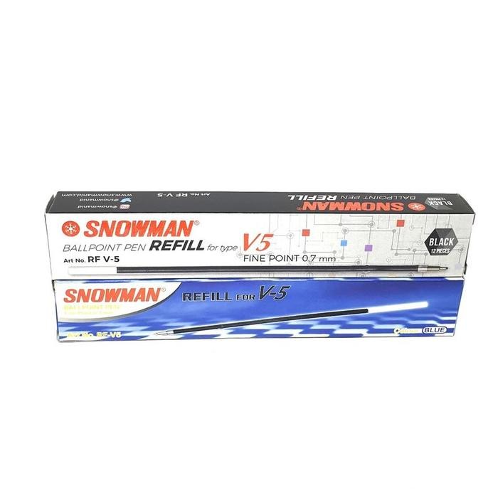 

No.OneBest- (ISI 12)Refill/Isi/Tinta Pulpen/Bolpen/Ballpoint Snowman V5(HITAM)