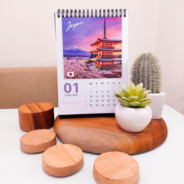 

No.OneBest- Kalender Meja 2022 Japan Vacation Aesthetic Premium / Desk Calendar