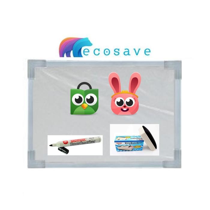 

No.OneBest- Whiteboard Mini Magnetic 20x30 cm Papan Tulis Anak EcoSave Murah