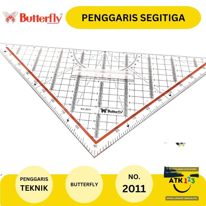 

No.OneBest- Penggaris Teknik / Penggaris Segitiga Merk Butterfly No. 2011