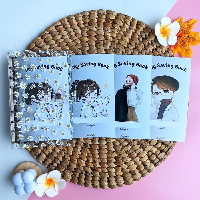 

No.OneBest- paket binder A6 sinking fund / warna daisy motif bunga