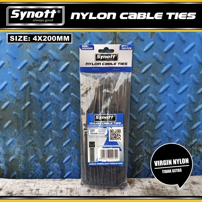 

No.OneBest- Kabel Tis 200 mm X 4 mm Cable Ties HITAM isi 100pcs