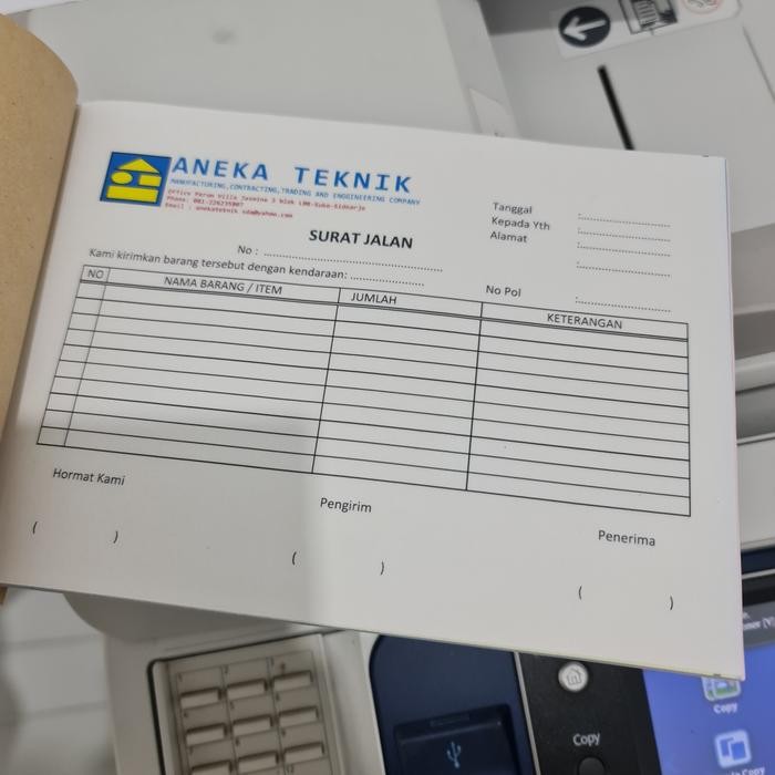 

No.OneBest- cetak surat jalan 3 ply form NCR isi 25 set