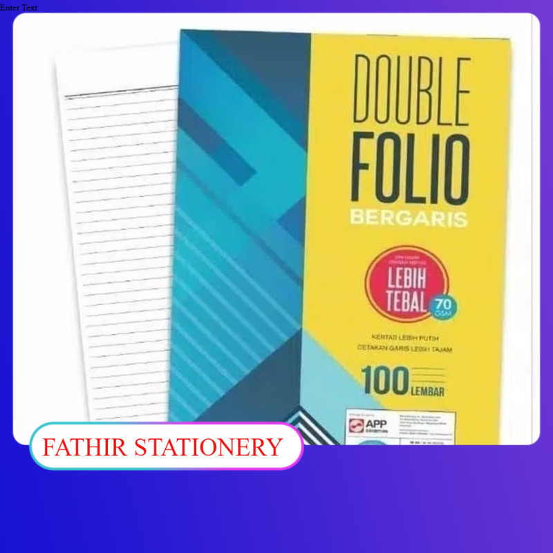 

UM1 Kertas Double Folio Bergaris Sidu - 100 Lembar