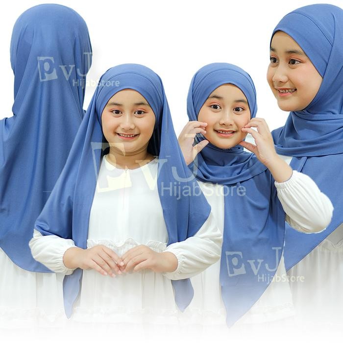 Modiq- Hijab Anak Segitiga Malay jr Jersey Jilbab Segitiga Tali Malay Inner Bando Kerudung Anak