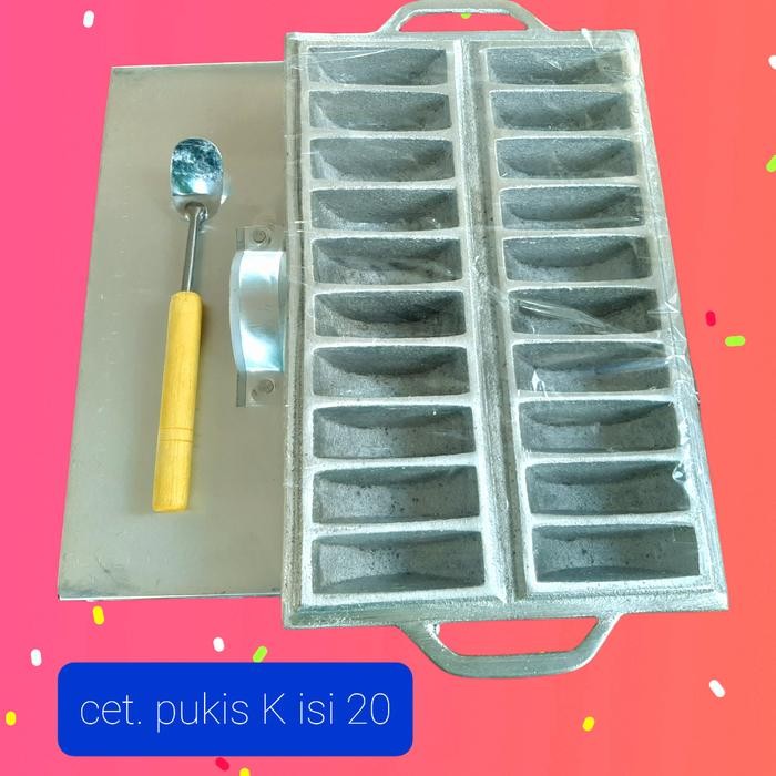 Cetakan Kue Pukis K isi 20 + Sutil Mini