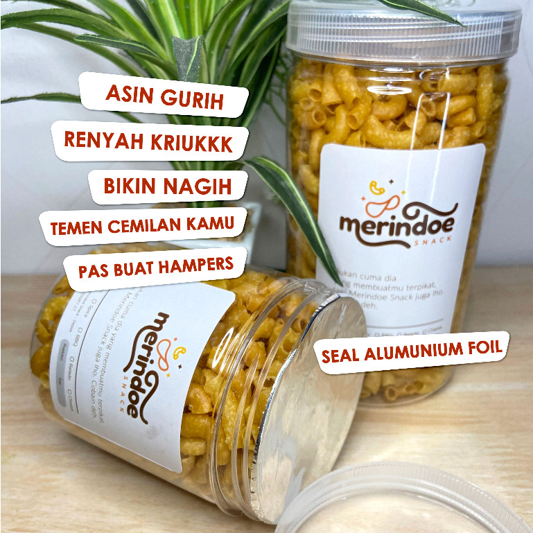 

Cemal Cemil Makyus Makaroni Asin Gurih (Original) Premium Toples - Merindoe Snack