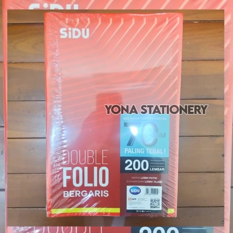

UM1 DOUBLE FOLIO GARIS SIDU ISI 200 LEMBAR 70 GSM KERTAS LEBIH PUTIH & TAJAM