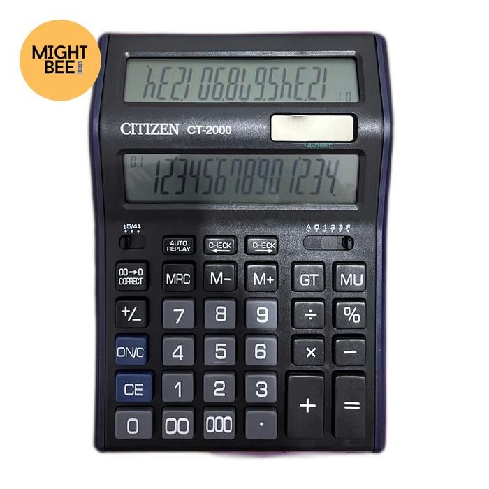 

Kalkulator Citizen Ct 2000 - Kalkulator 2 Layar Besar - 14 Digit