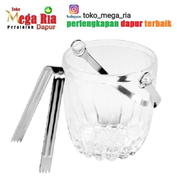 ICE BUCKET TEMPAT ES BATU KRISTAL 900 ML GLASS