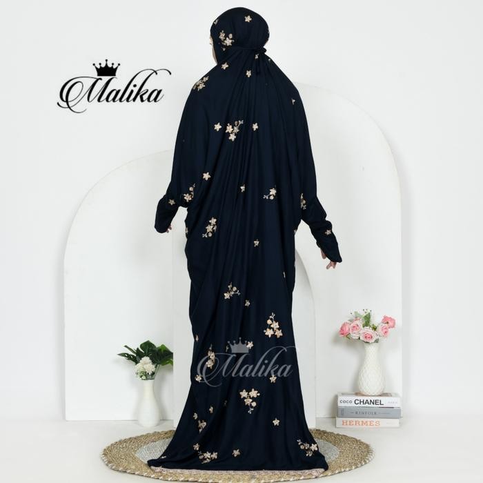 Modra- Mukena Dewasa Terusan Bordir Sakura Malika - Katun Rayon Premium - Cantik, Bunga Mewah