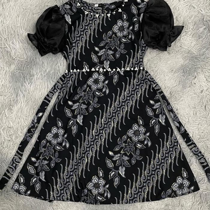 Dress Batik Anak Mahalini/ Dress Anak Perempuan / Kids Dress / Gaun Anak Cewek / Baju Anak Perempuan