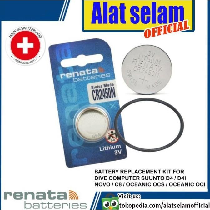 ready stok battery replacement kit suunto d4 d4i novo c8 oceanic ocs / oci watch original