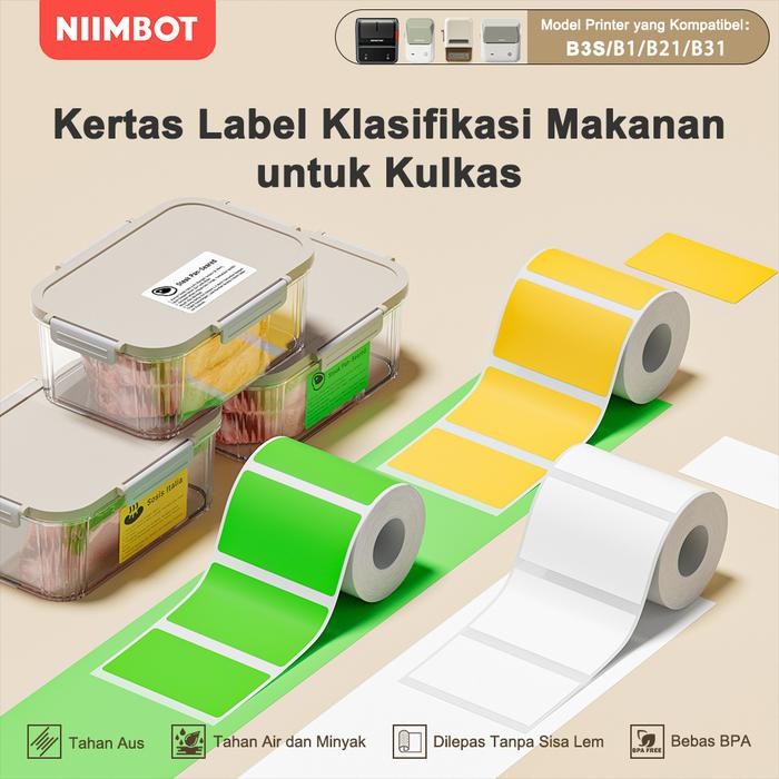 

NIIMBOT B21/B1/B3S Stiker Label Dapur Stiker Klasifikasi Makanan Rumah Tangga Label Kulkas Freezer
