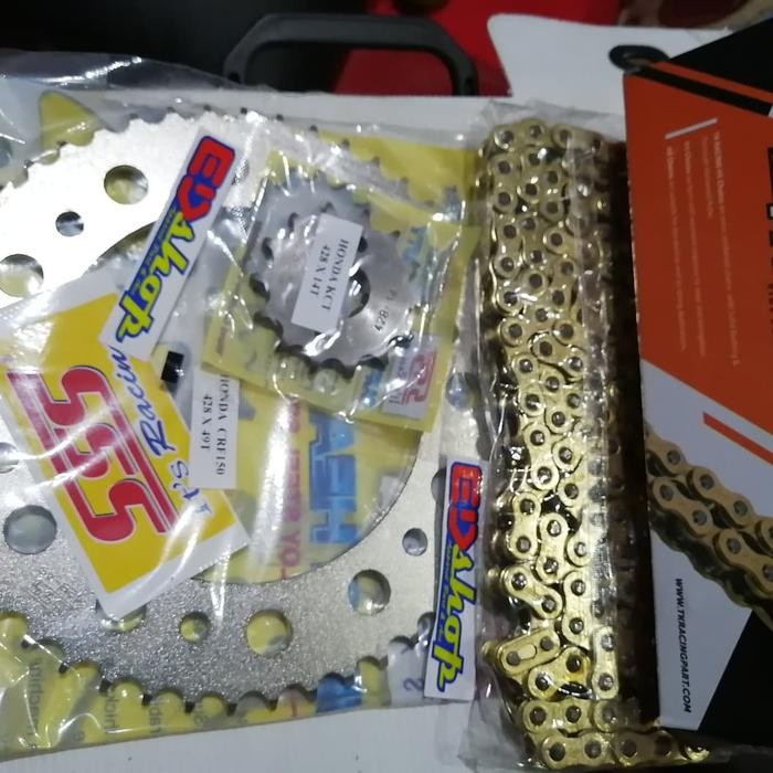 Gear Set 428 Sss Rantai Tk Crf150 Crf 150 Supermoto Cross Gold Ger Gir