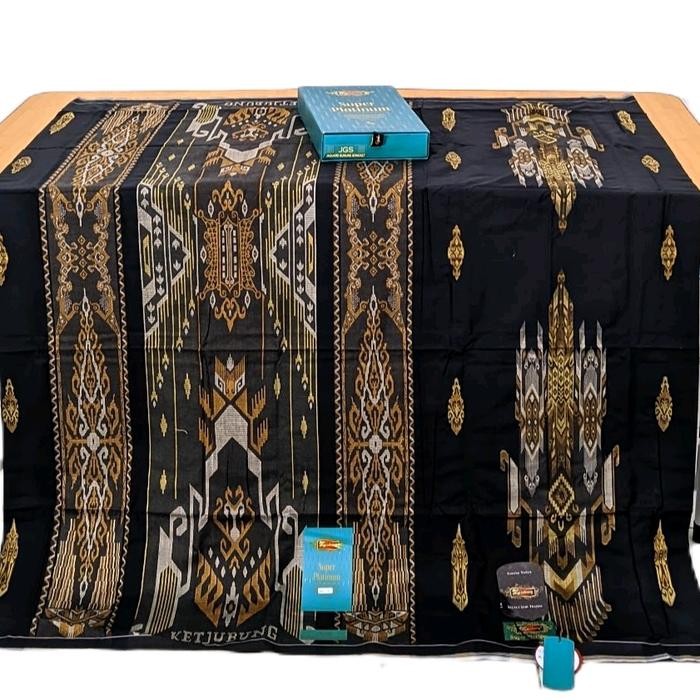 Sarye- SARUNG KETJUBUNG SUPER PLATINUM GOLD HITAM MIX ORIGINAL