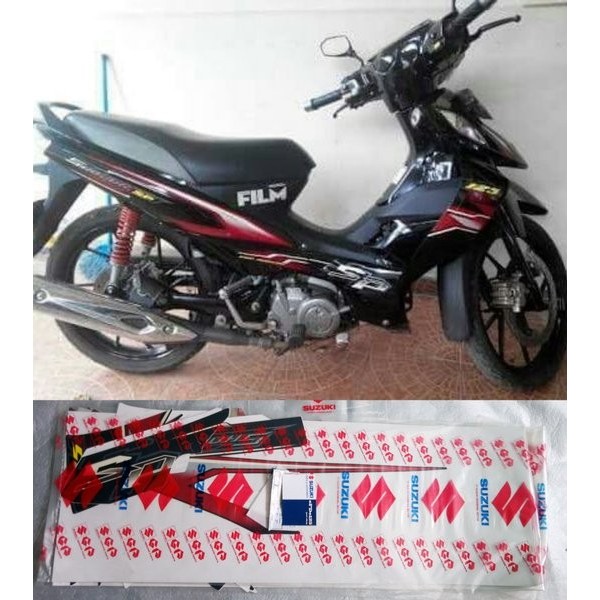 Top Striping Sticker Shogun 125 SP Robot FL 125 SP Hitam