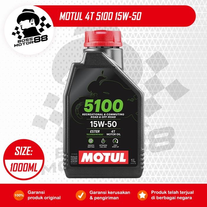 Motul 4T 5100 1L Oli Mesin Motor 4 Tak Original Gear Kopling Motorcycle