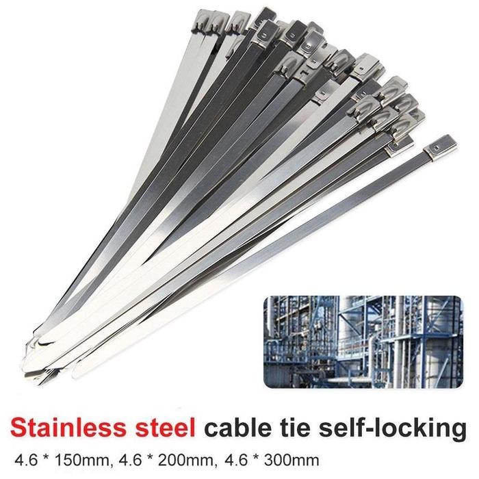 

100Pcs Kabel Ties Stainless Steel Cable Ties Kabel Tis Besi Ss304 20Cm #Gratisongkir